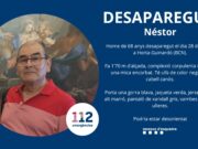 Localitzen sa i estalvi Néstor, desaparegut a Horta-Guinardó des del 28 de gener
