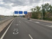 Cues des de Badalona per un sinistre a la C-31