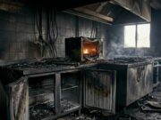 Un incendi arrasa una cuina en un pis de Sant Adrià de Besòs