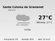 AEMET: El temps per a Santa Coloma de Gramenet – 22 de Maig de 2026