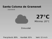 El temps a Santa Coloma de Gramenet avui, 9 de Juny de 2026